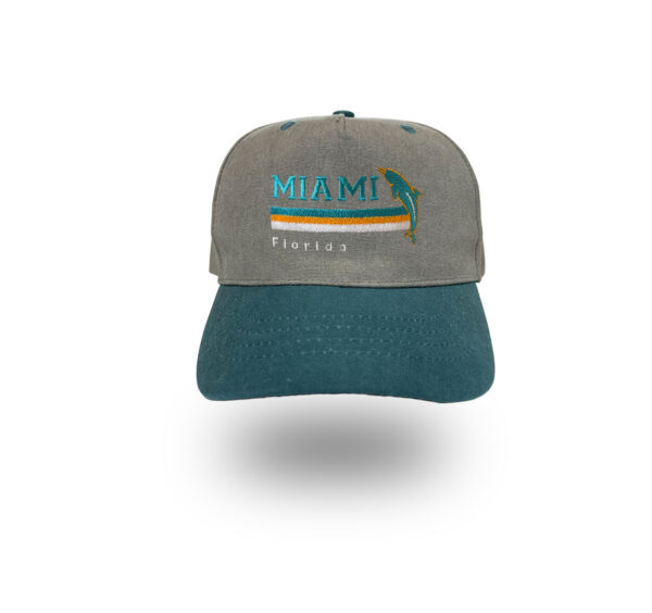 Miami Dolphins retro logo baseball hat by Bermuda Brims