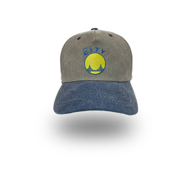 Golden State Warriors retro logo baseball hat by Bermuda Brims