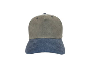 Blank Blue-Charcoal retro logo baseball hat by Bermuda Brims