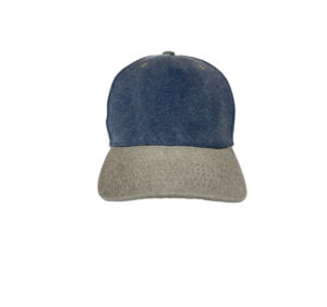 Blank Charcoal-Blue retro logo baseball hat by Bermuda Brims